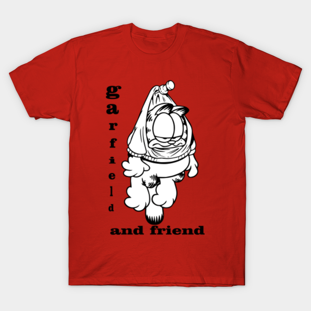 Garfield Funny Tshirt Garfiel And Friend TShirt TeePublic